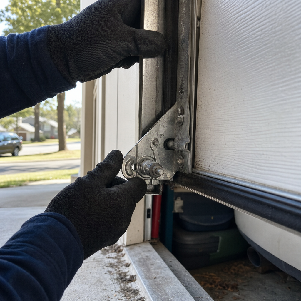 Garage door emergency release mechanism repair in Medina, GA